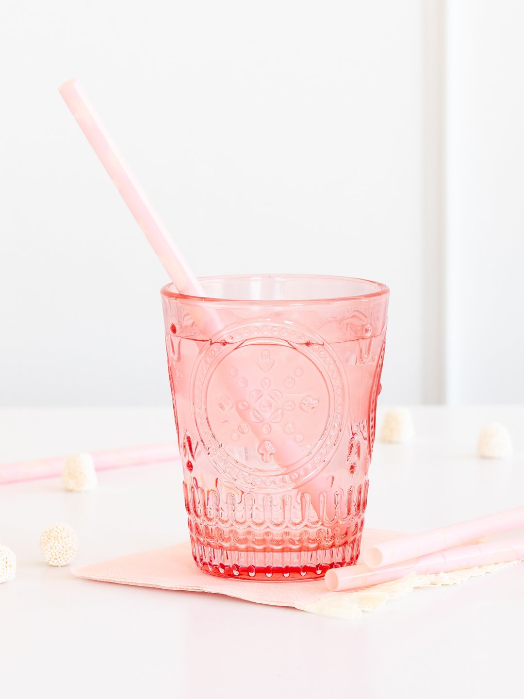 Pink & Orange Pumpkins Reusable Straws