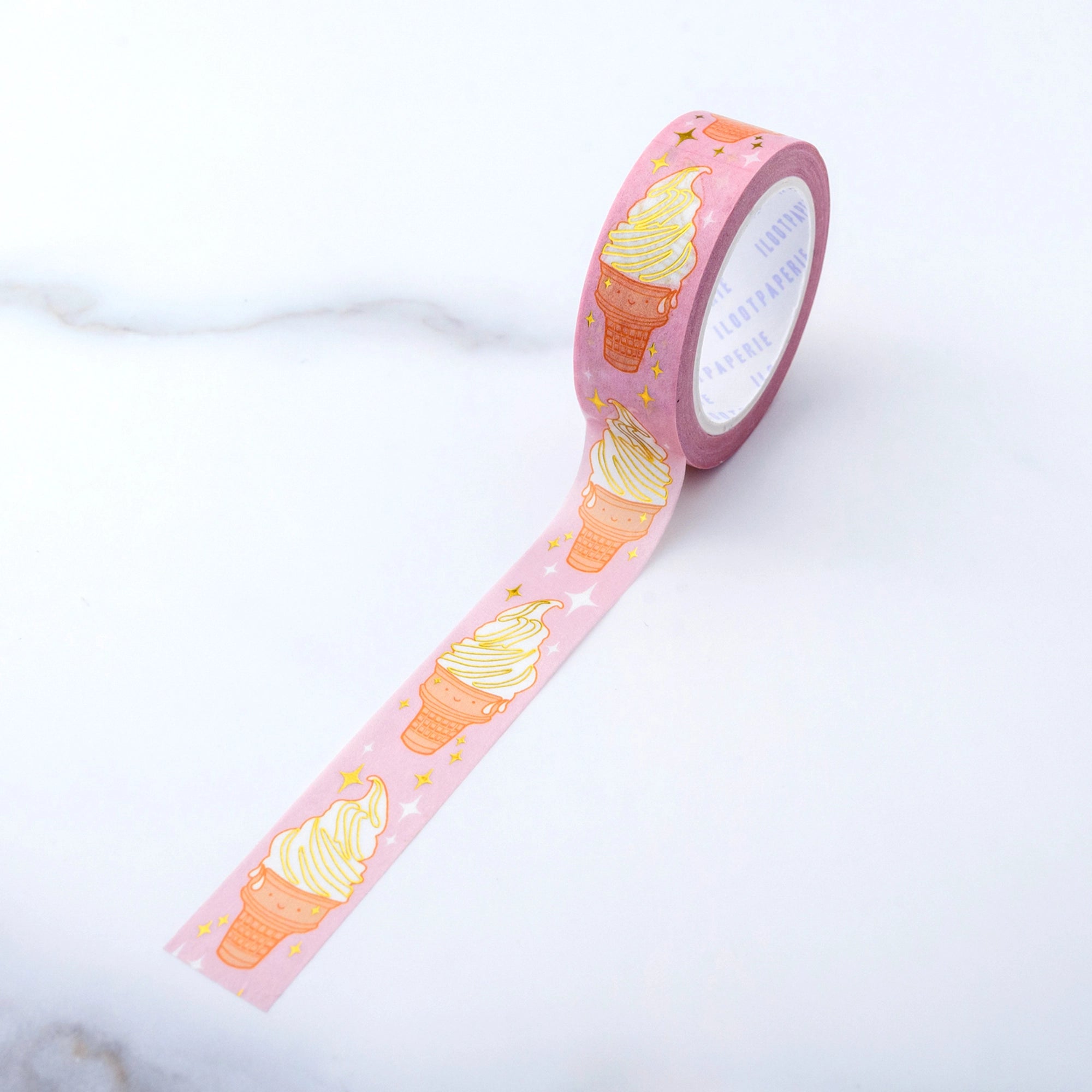 Boba Washi Tape w Gold Foil