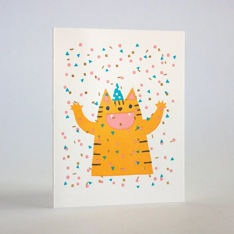 Confetti Cat Card