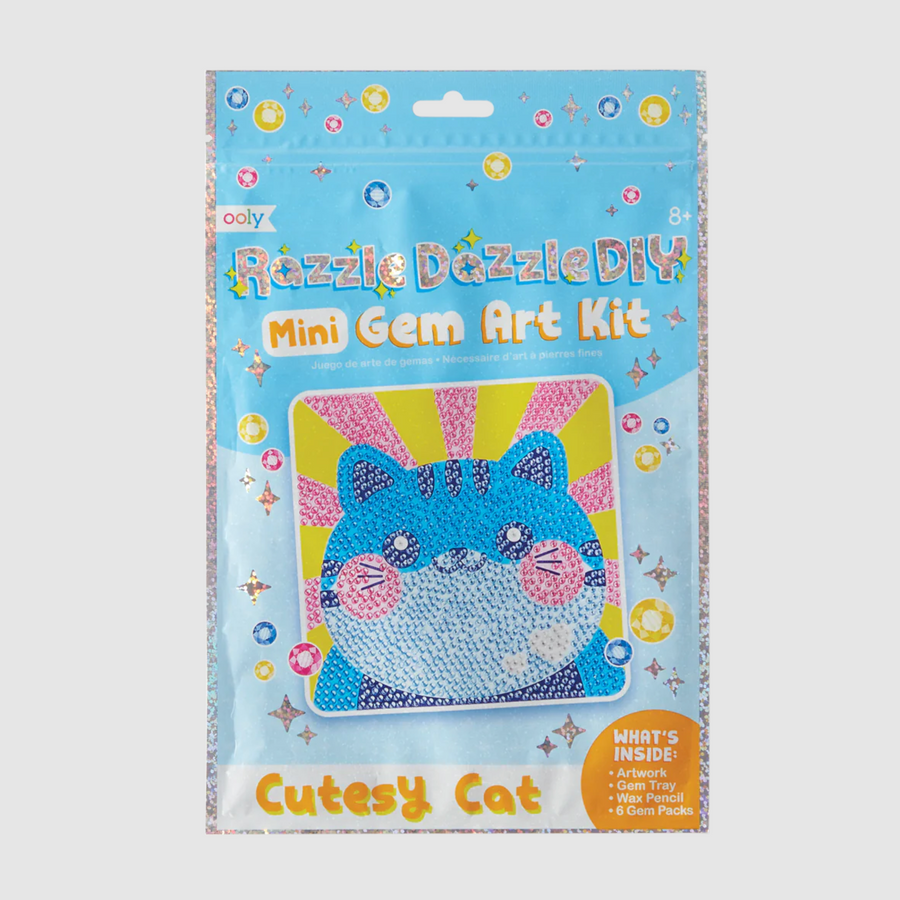 Cutesy Cat Razzle Dazzle DIY Gem Art Kit