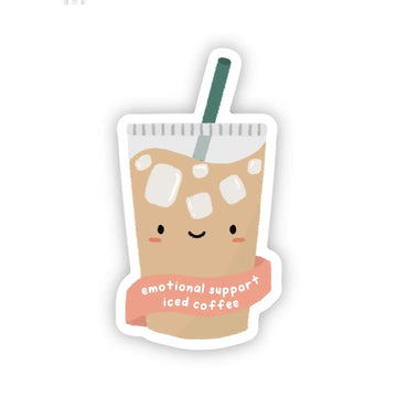 Emotional Support Iced Coffee Sticker