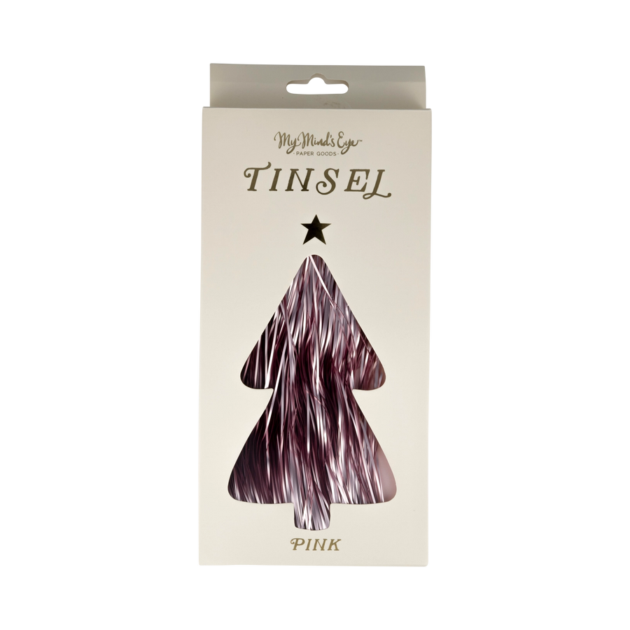 Pink Metallic Tree Tinsel