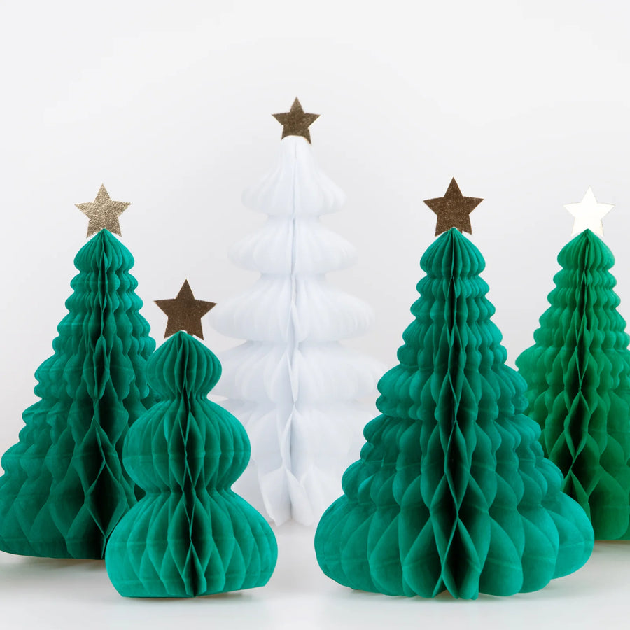 Green and White Honeycomb Trees