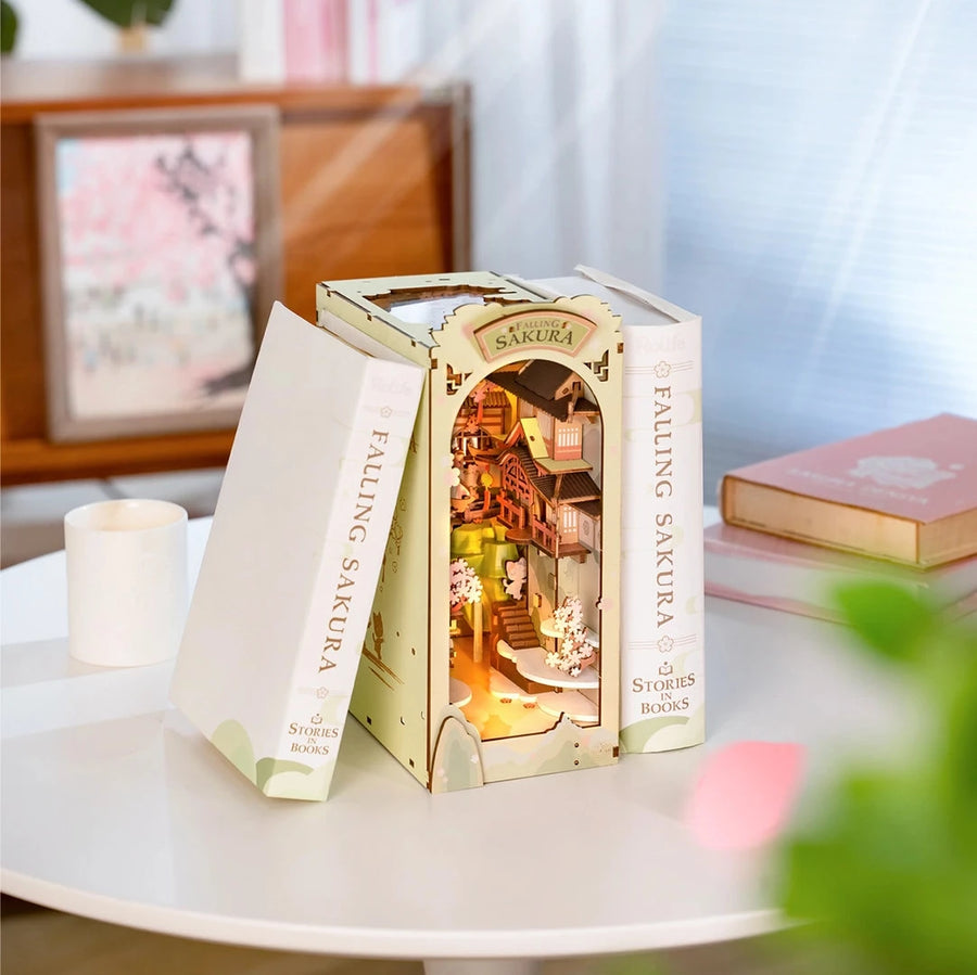 Falling Sakura DIY Miniature House Book Nook Kit