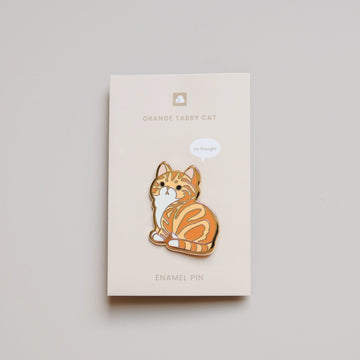 Orange Tabby Cat Enamel Pin